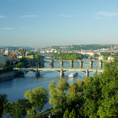 Fototapeta na wymiar bridges, Prague, Czech Republic
