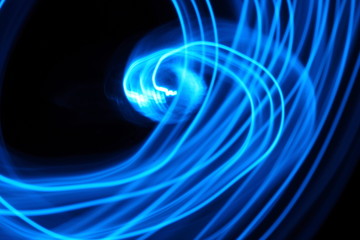 blue abstract from blue led light