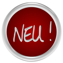 Button Neu rund rot