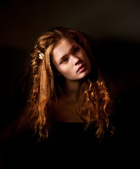 Fashion portrait of attractive young woman