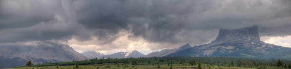 Chief Mountain Storm Panorama