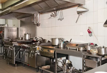 Foto auf Acrylglas Restaurant Typical kitchen of a restaurant