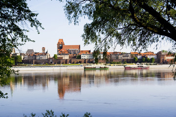 Panorama of Torun -Vistula river,Poland © 123108 Aneta