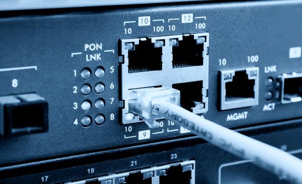 PON RJ-45 connection in technology center
