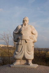 Fototapeta na wymiar Sculpture of the Ukrainian cossack