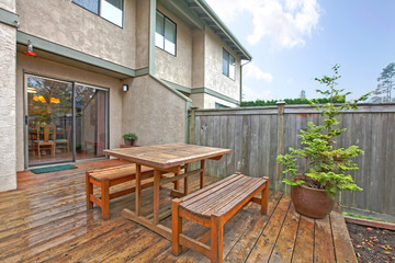 Patio on the back yard