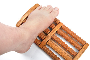 Wood foot massager