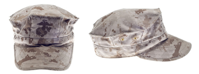 USA Marine Corps Military Hat from Two Angles
