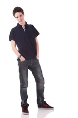 handsome young man smiling