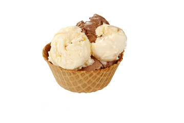 chocolate and Vanilla Ice Cream