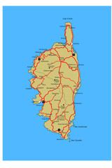 Carte de la Corse