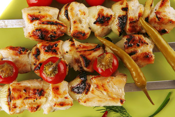 fresh roast chicken shish kebab