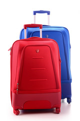 Suitcases isolated on white background