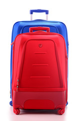 Suitcases isolated on white background