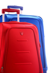 Suitcases isolated on white background