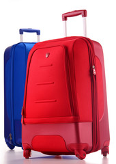 Suitcases isolated on white background