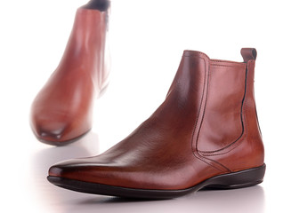 Brown shoes isolated on white