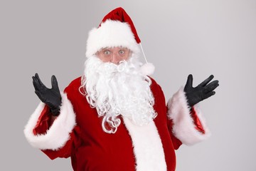 Portrait of surprised Santa Claus