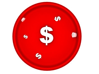 dollar in a tumbular