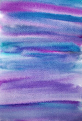 Watercolor hand painted art background for scrapbooking design