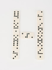 domino letter H isolated