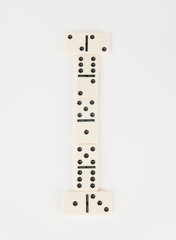 domino letter I isolated
