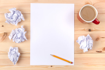 Notepaper on a des
