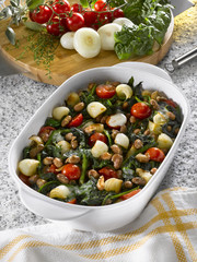 teglia di spinaci e fogioli borlotti