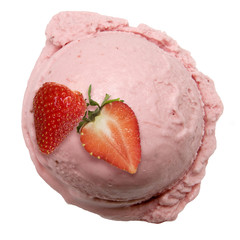 Eiscreme, Eine Kugel Erdbeereis