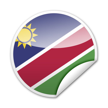Pegatina bandera Namibia con reborde