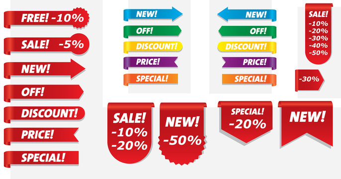 vector stickers and labels