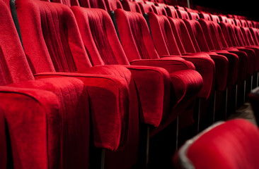 Red theater chairs