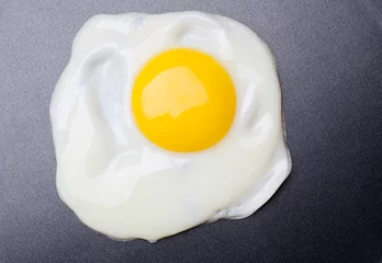 Photo sur Plexiglas Oeufs sur le plat Fried eggs on teflon background