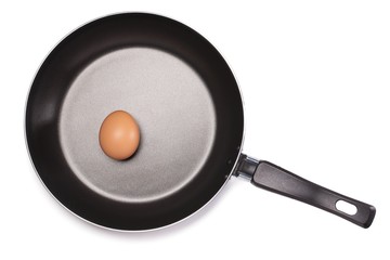 Egg on a frying pan