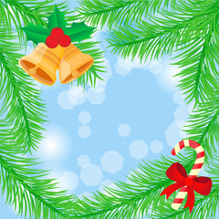 Christmas background with tree