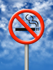 No smoking 3D sign