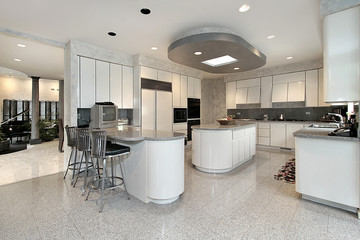 White kitchen in luxury home
