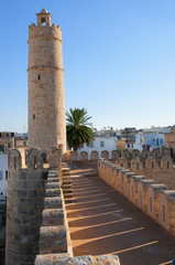 Tower of the Ribat (ancient arab fortress) at Sousse, Tunisia