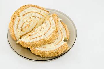 Roll biscuit with cream