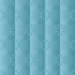 seamless damask in blue