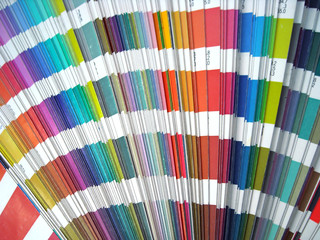 Paper color sampler guide spectrum. Graphic design.