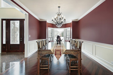Dining room with foyer view