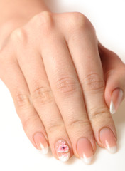 Manicure isolated on white