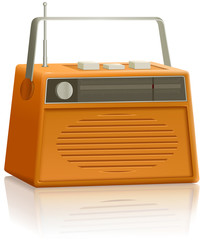 Retro radio. vector