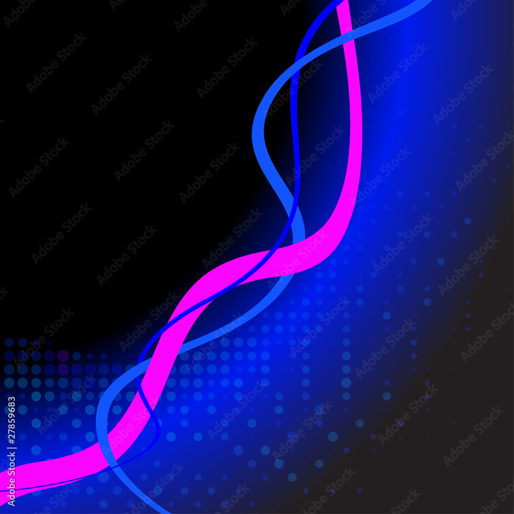 Poster abstract template with blue and purple lines. vector