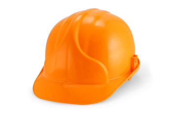 Fototapeta premium Helmet builder on a white background