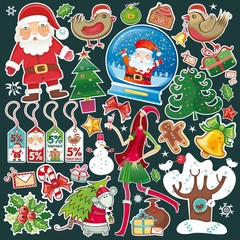 Vector set of Christmas design elements