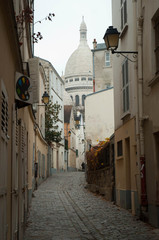 Naklejki  Aleja na Montmartre - Paryż
