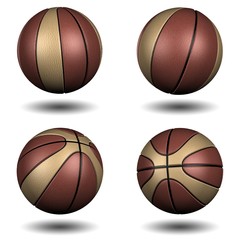 Naklejka premium High resolution basketball isolated on white