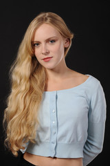 Naklejka premium Smiling young woman